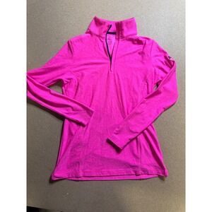 Peter‎ Millar Women's Pink Quarter Zip Athletic Pullover Top Pebble Beach S